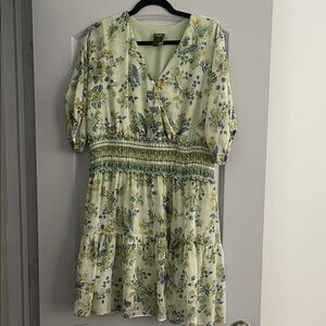 Taylor Green Floral  Dress
